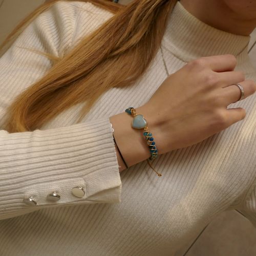 Customer photo review of TIBETISCHER AMAZONIT-ARMBAND