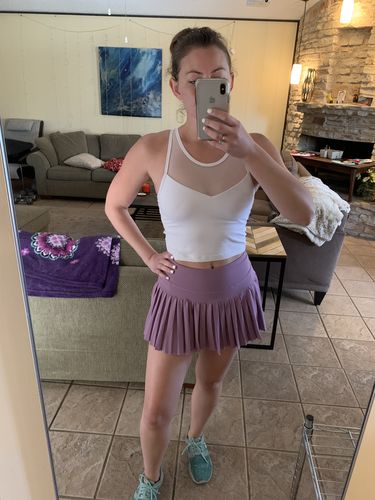 Customer photo review of Lilac Pleated Tennis Skirt