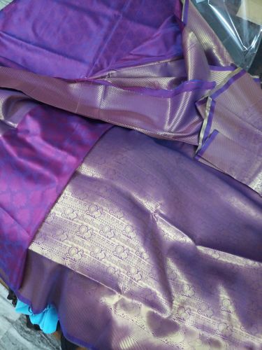 Customer photo review of Wine Purple Woven Kanjivaram Saree - Special Wedding Edition