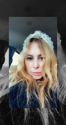 Customer photo review of IVORY CRYSTAL STAR KNOTTED HEADBAND