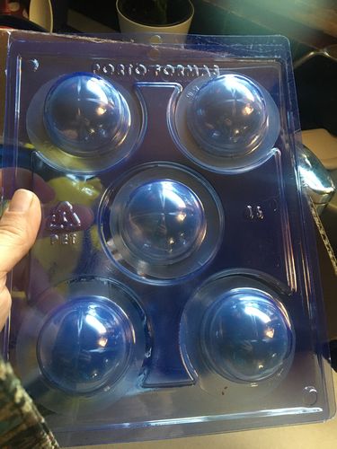Customer photo review of 50mm Sphere Chocolate Mold for Hot Cocoa Bombs