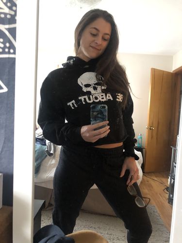 Customer photo review of 7- About It Crop Hoodie