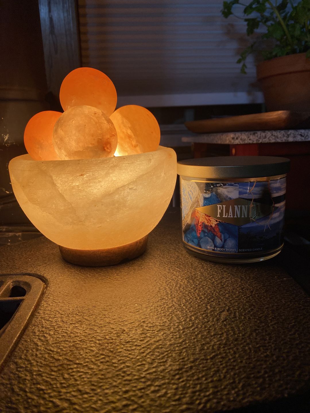Customer photo review of Himalayan Salt Lamp with Heated Stone Massage Balls
