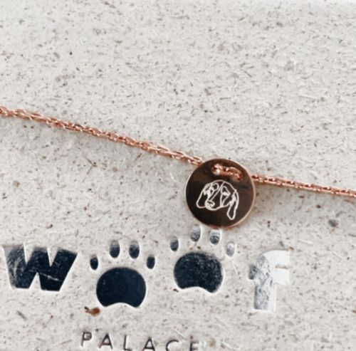 Customer photo review of Rosé Gold Dipped Lineart Love Armkette