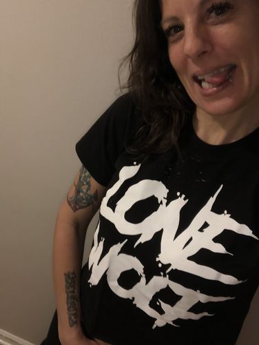 Customer photo review of 34 - Blood Lone Wolf Crop Top