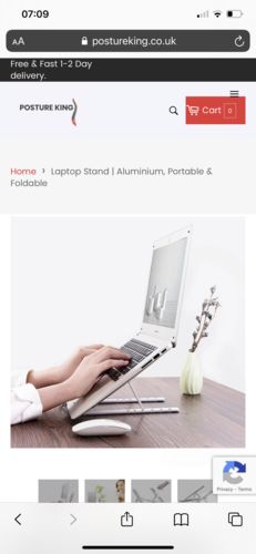Customer photo review of Laptop Stand | Aluminium, Portable & Foldable