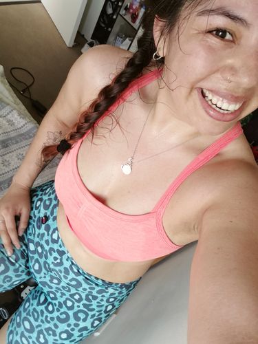 Customer photo review of Bikers Print Turquesa 🧿