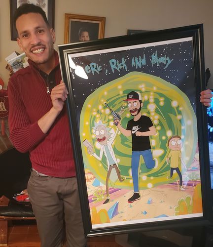 Customer photo review of 'Rick and Morty' Custom Portrait