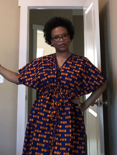 Customer photo review of Indo Dashiki Dress ( Royal Blue )