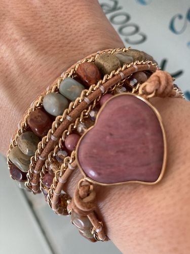 Customer photo review of RHODONIT-LIEBESSCHUTZ-WICKELARMBAND