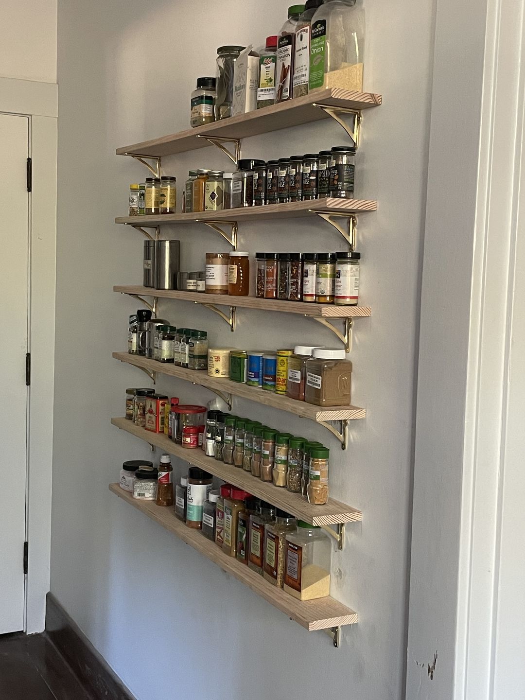 Customer photo review of Brass Ironbridge Shelf Brackets