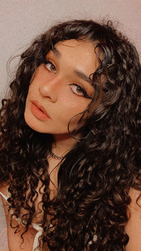 Customer photo review of Curly Ash Blonde