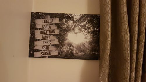 Customer photo review of Love Autumn Personalized Names Premium Canvas