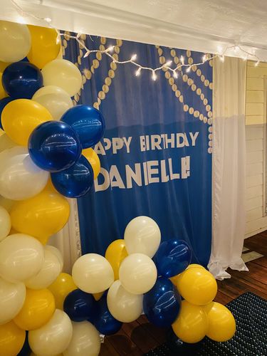 Customer photo review of Custom Fabric Backdrop for Birthday&Baby Shower&Wedding&Any Other Party