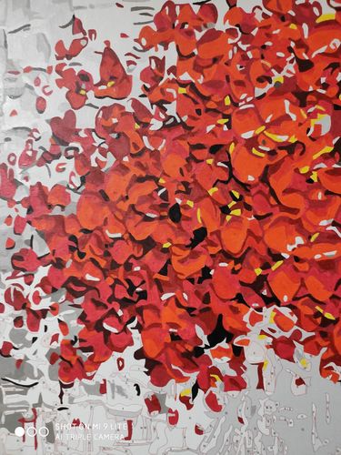 Customer photo review of Ramo de flores rojas