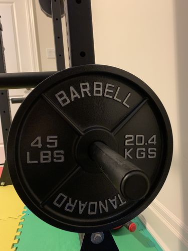 Customer photo review of 5lb cast iron plates - pair