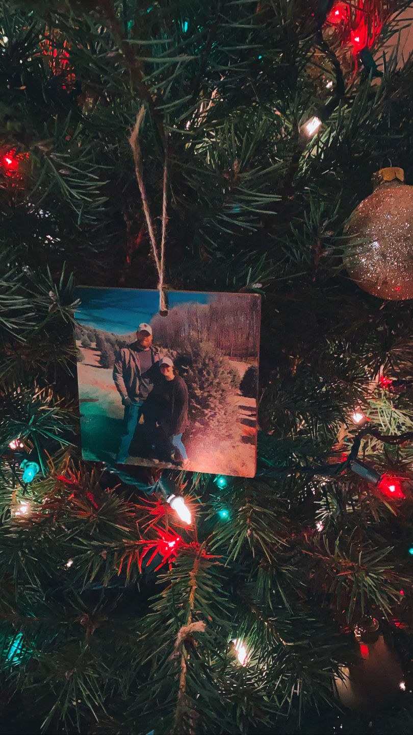 Customer photo review of 4 x 4 Square Wooden Ornament