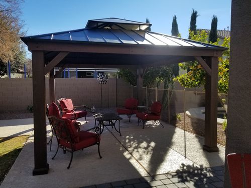 14.9 ft. Hardtop Gazebo with Steel Roof 