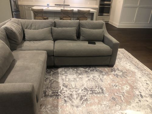 Customer photo review of Distressed Vintage Cezanne Blush Area Rug