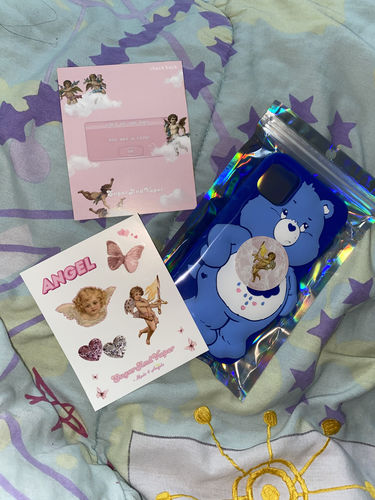 Customer photo review of 3D Rainbow Vintage Bears Silicone iPhone Case with Rings