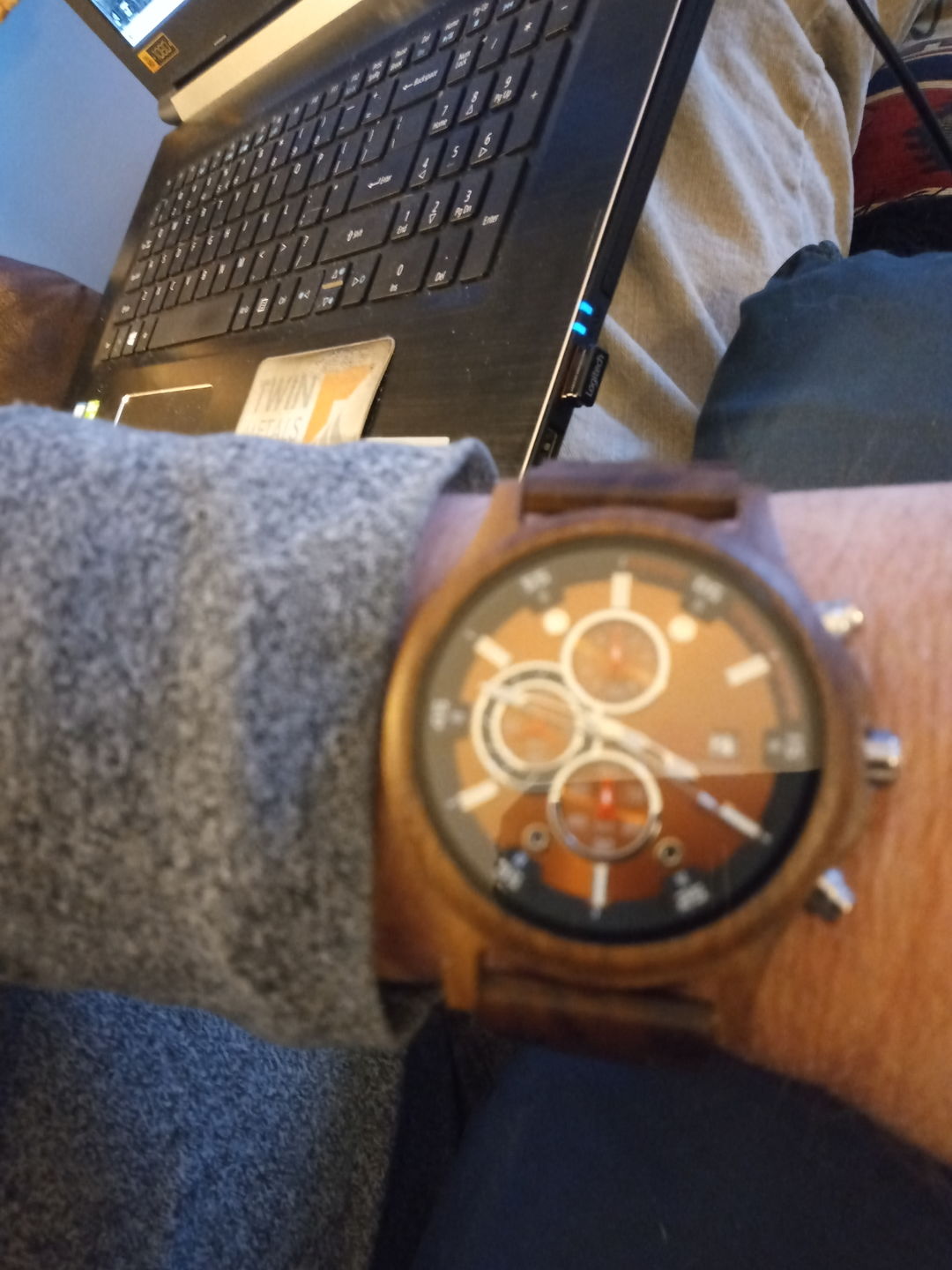 Customer photo review of Wooden Watch Walnut | Multa