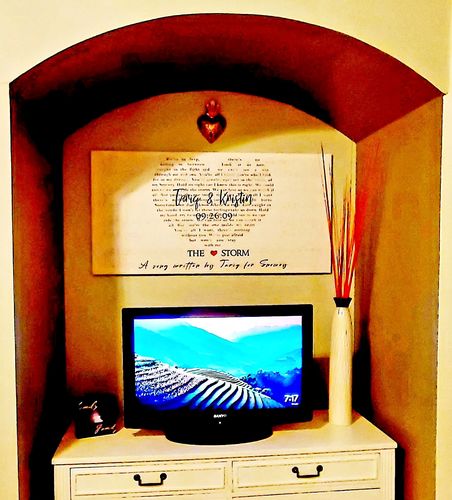 Customer photo review of Heart Canvas Music Canvas - Ready To Hang