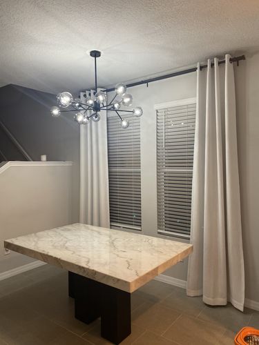 Customer photo review of Modern 15-Light Glass Sputnik Sphere Chandelier