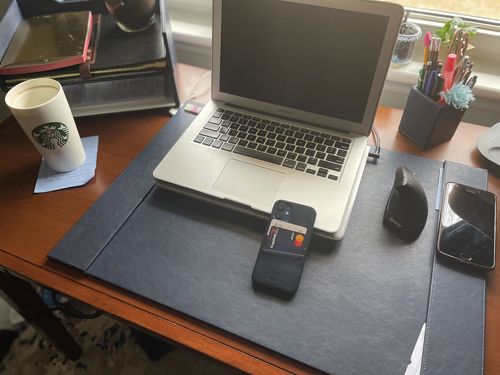 Customer photo review of Ultra-Slim Leather Card Holder iPhone Case