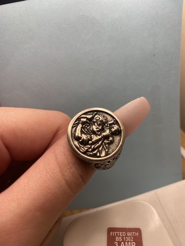 Customer photo review of St. Christopher Ring (Silver)