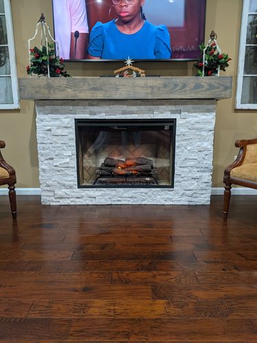 Customer photo review of Dimplex Revillusion 36 inch Built-In Electric Firebox | Herringbone Brick