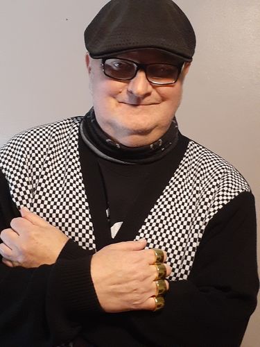 Kevin L. review of Black & White Check Cardigan - Chas image 1 out of 1