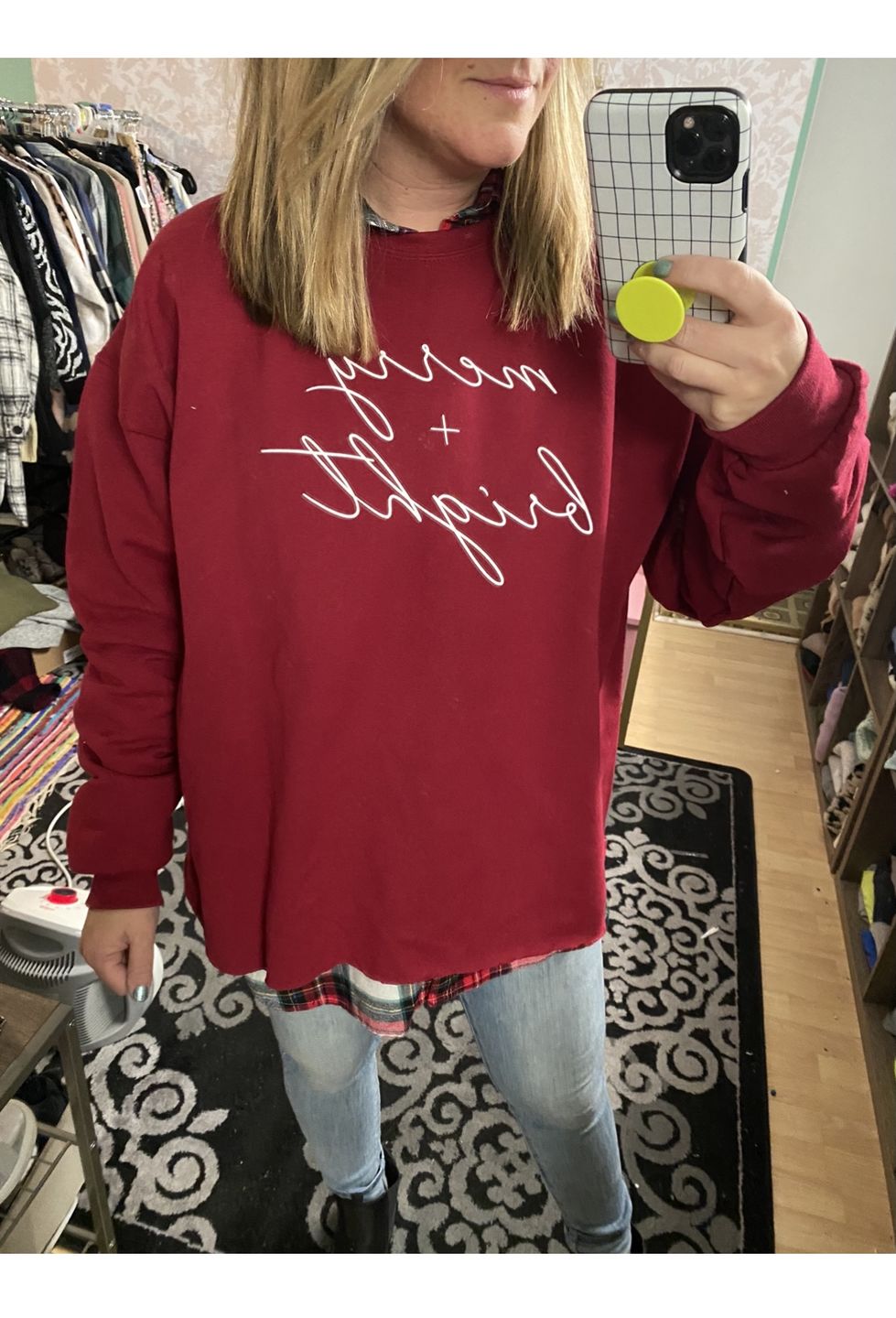 Customer photo review of Merry And Bright White Script
