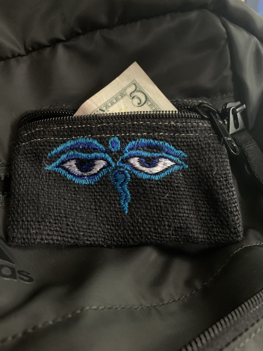 Customer photo review of Hemp Assorted Applique Coin Purse