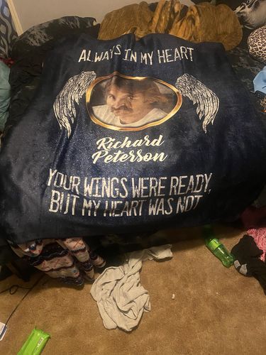 Customer photo review of Always In My Heart Personalized Blanket