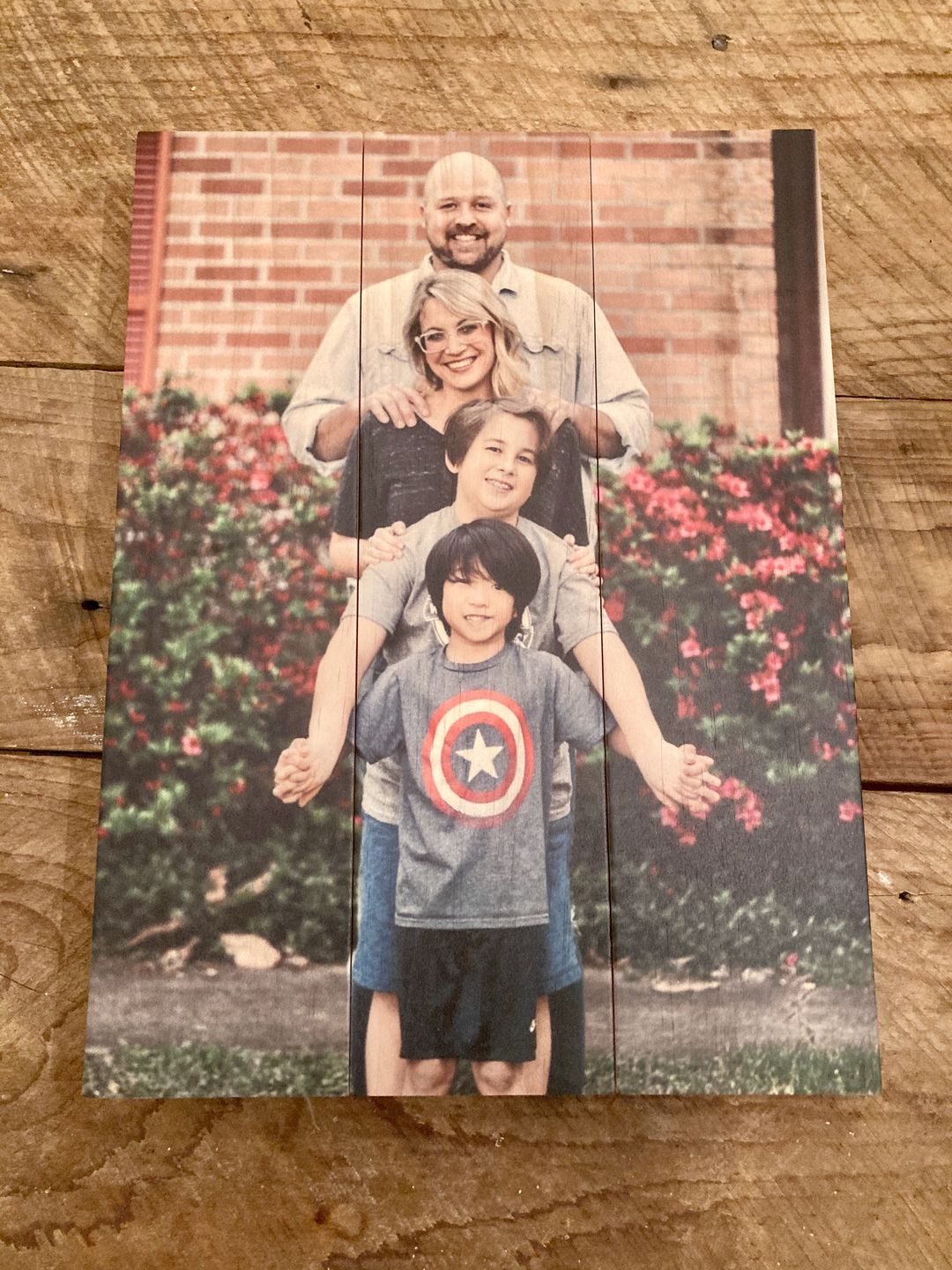 Customer photo review of 4 x 4 Square Wooden Ornament