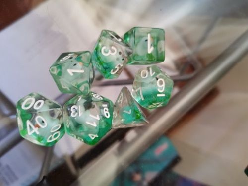 Customer photo review of Transparent Ducky - Dice Set