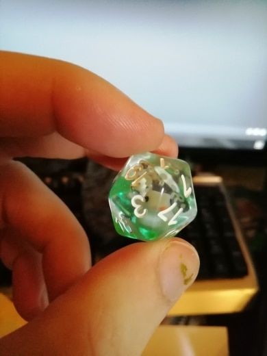 Customer photo review of Transparent Ducky - Dice Set