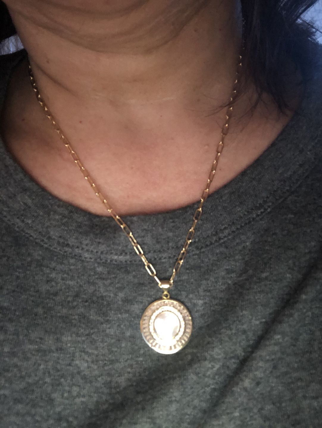 Customer photo review of Mother Mary Necklace
