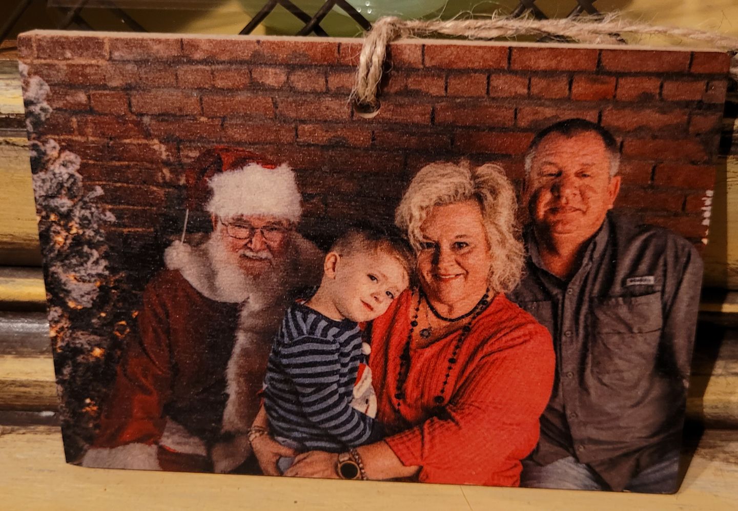 Customer photo review of 3.5 x 5 Wooden Ornament