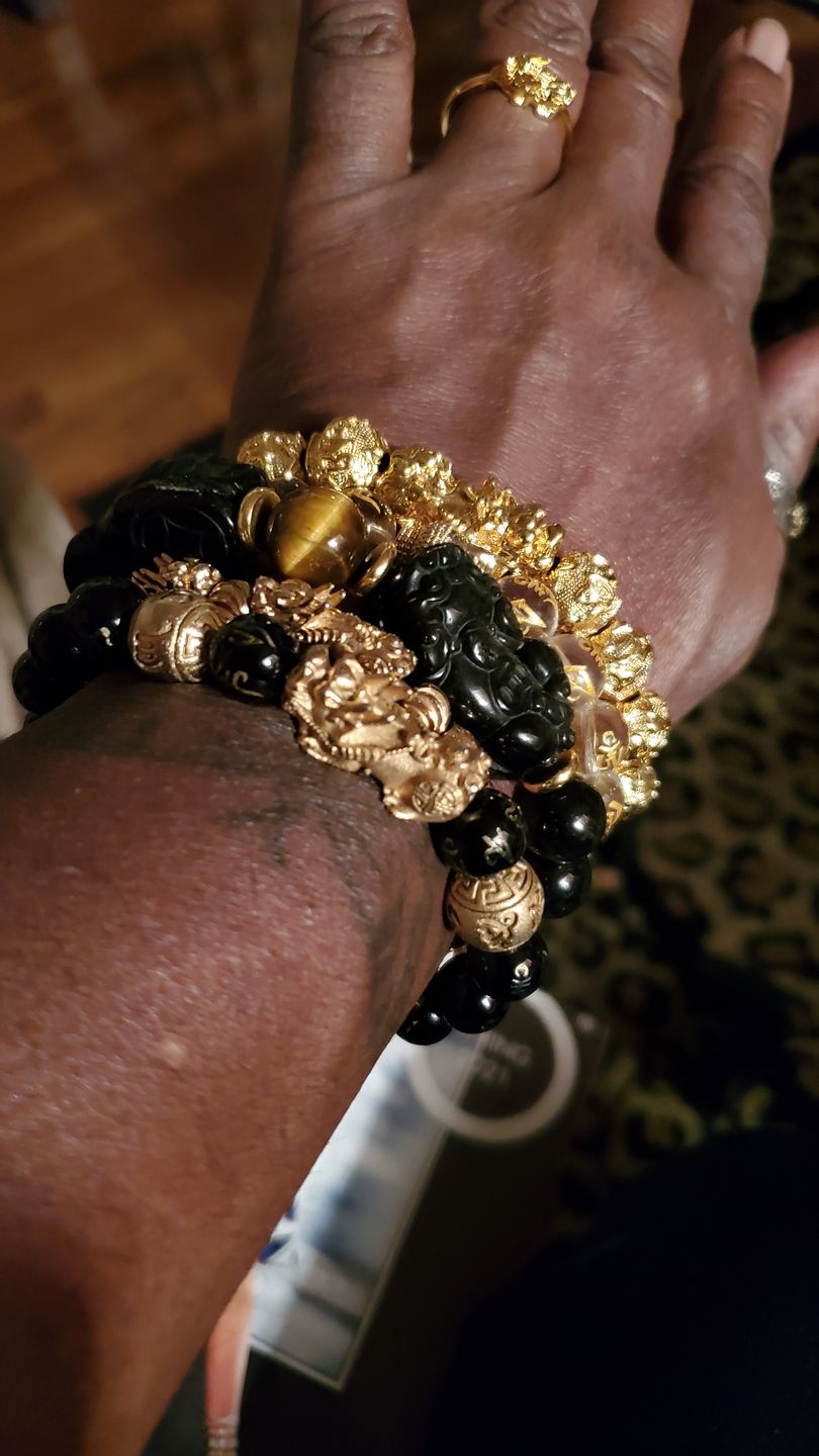 Customer photo review of Adjustable Lucky Gold Piyao Ring