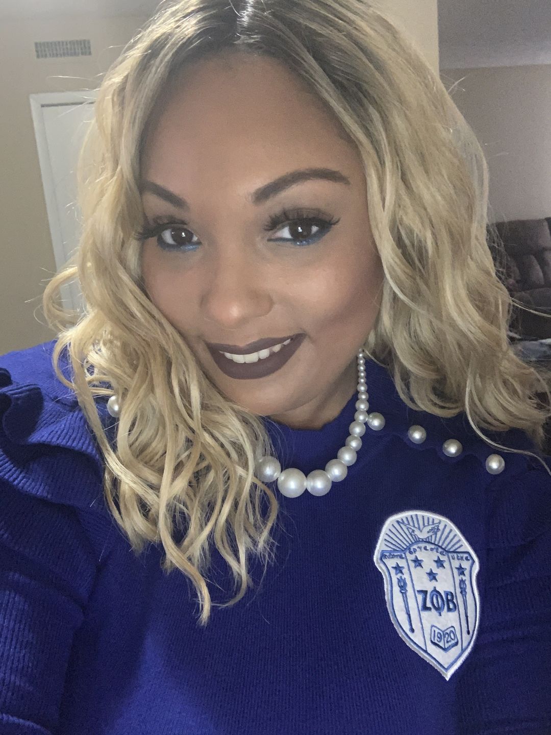 Customer photo review of ZPhiB - Pearled Ruffle Sleeve Sweater