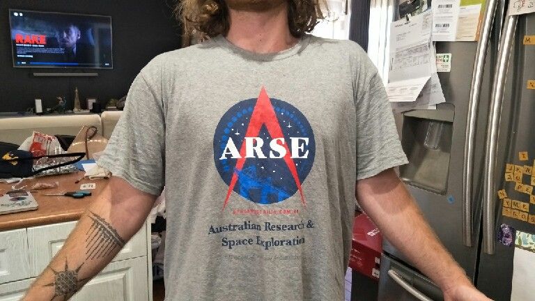 Customer photo review of Launch Tee - Grey