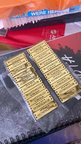 Customer photo review of Acrylic Label : Saiz 1.2 x 4.0 cm
