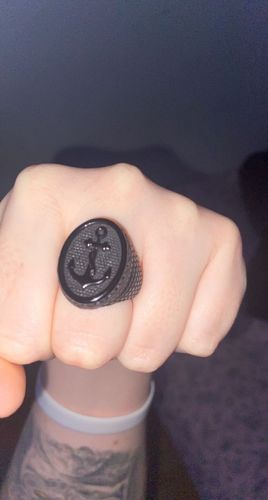 Customer photo review of BLACK ANTIQUE ANCHOR RING