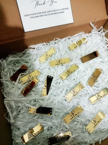 Customer photo review of Acrylic Label : Saiz 1.2 x 4.0 cm