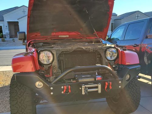 Customer photo review of Hawke Grille - Red for 07-18 Jeep Wrangler JK