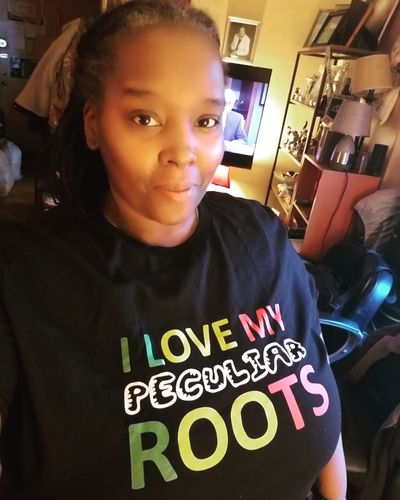 Customer photo review of I Love My Peculiar Roots Unisex T-Shirt