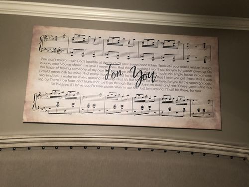 Customer photo review of Custom Couple Music Premium Canvas - Ready to Hang