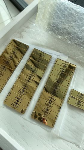 Customer photo review of Acrylic Label : Saiz 1.2 x 4.0 cm