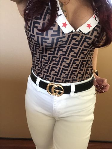 Customer photo review of Stuck on You Waist Belt  Black Gold